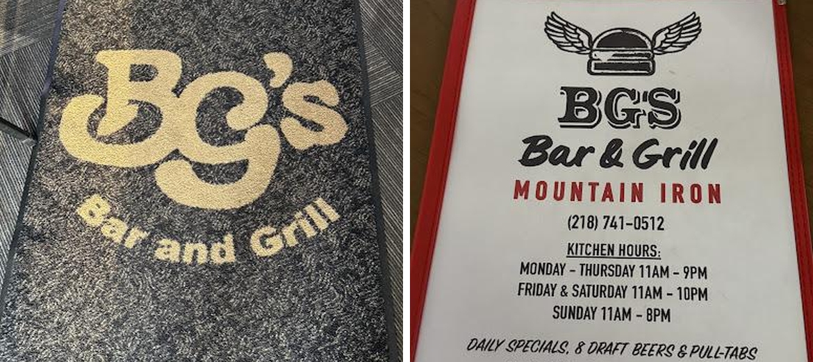 BG's Bar & Grill Menu